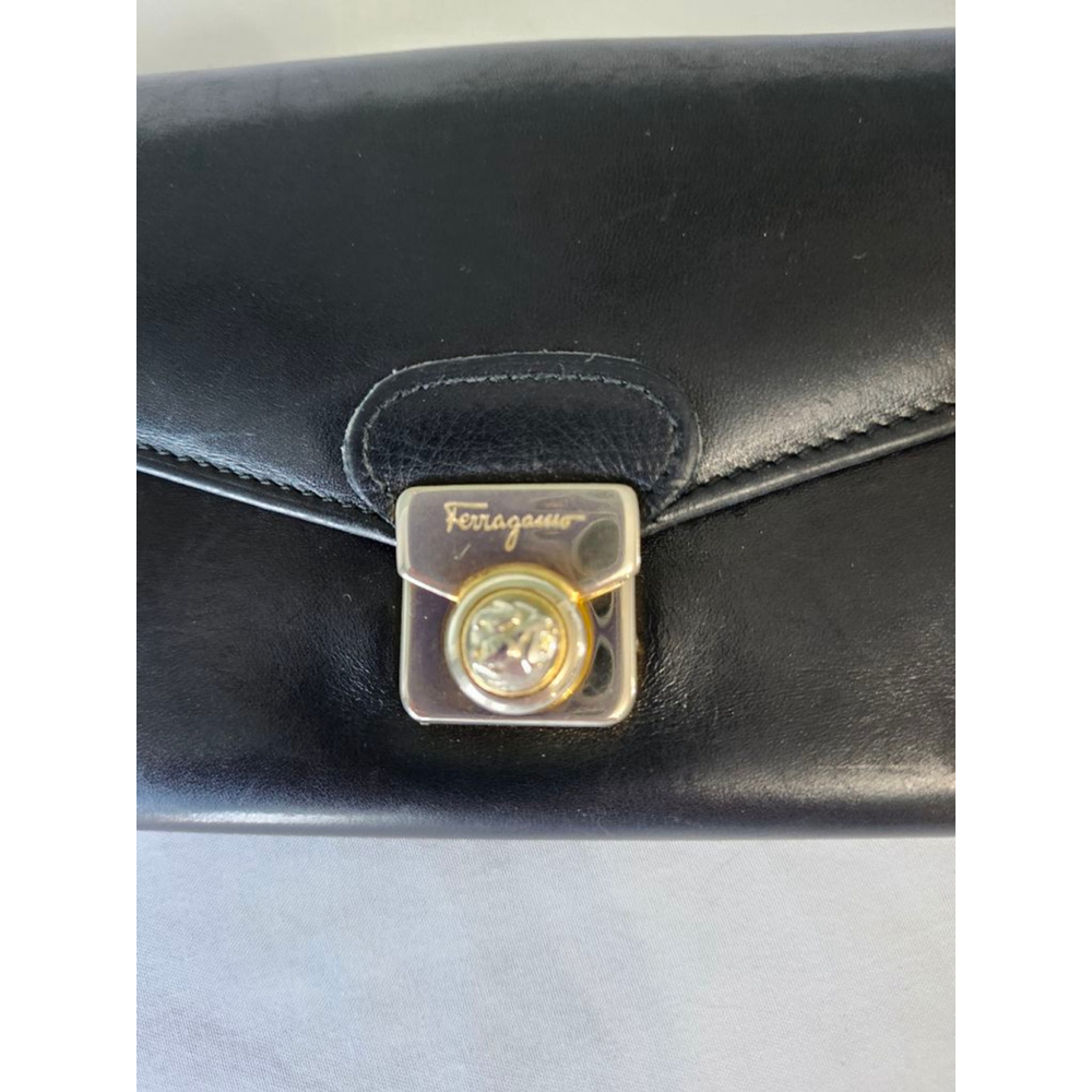 Salvatore Ferragamo Black Leather Wallet One Size - Picture 2 of 15
